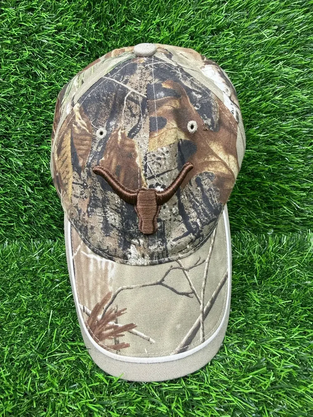 Texas Longhorns Camo Adjustable Hat Cap Hunting Realtree One Size Embroidered
